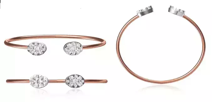 Women Bangle Bracelet STL JCD Details