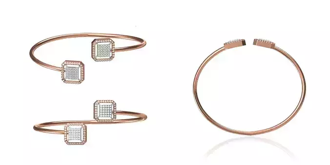 Women Bangle Bracelet STL JCD Details