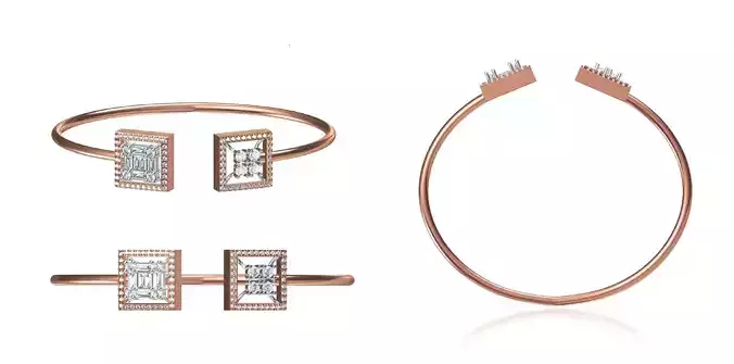 Women Bangle Bracelet STL JCD Details