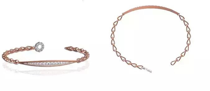 Women Bangle Bracelet STL JCD Details