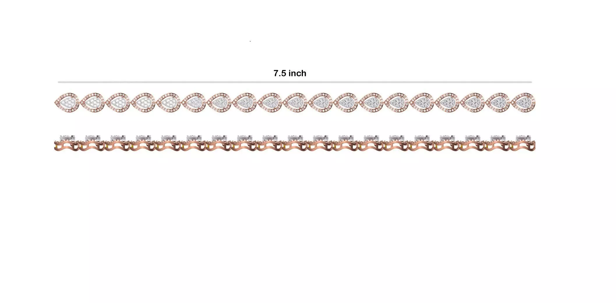 Women Bangle Bracelet STL JCD Details 3D print model_0