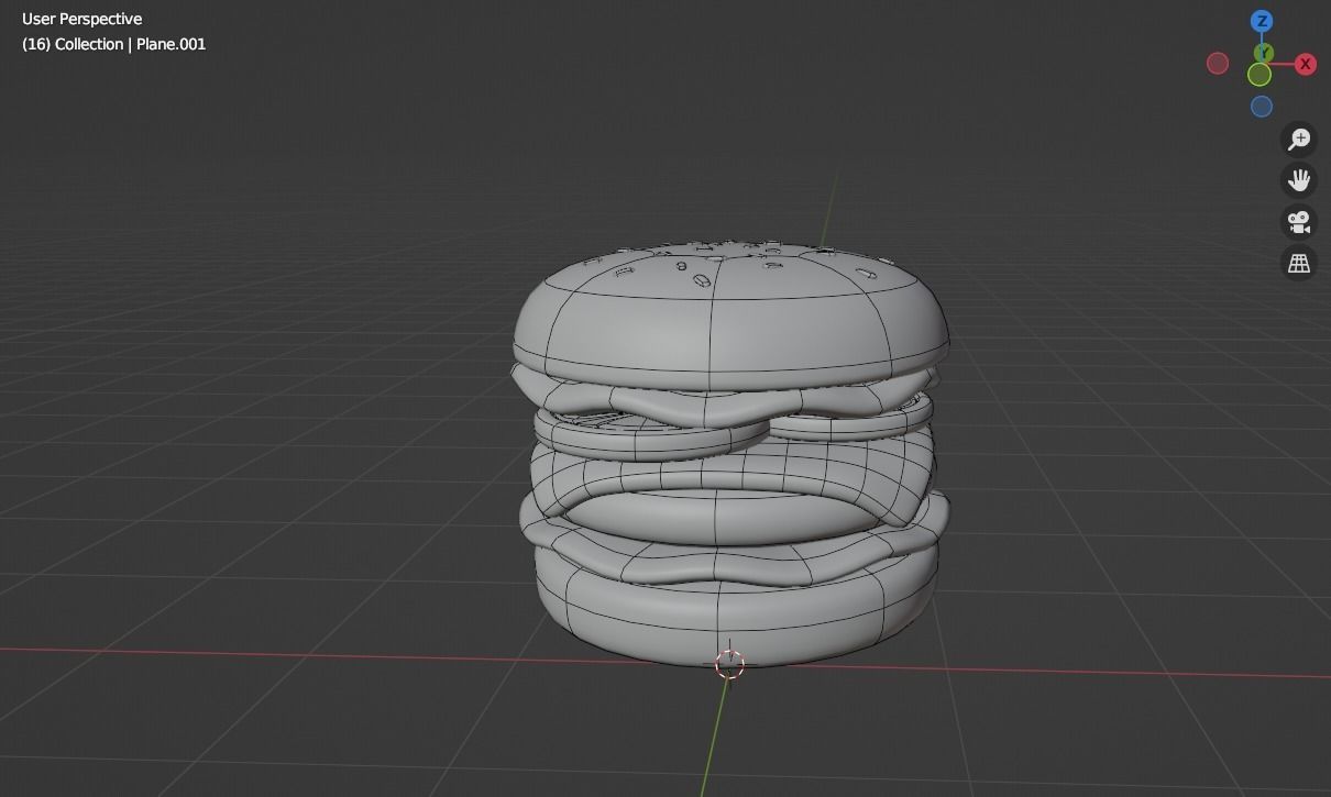 Hamburger 3D model_5