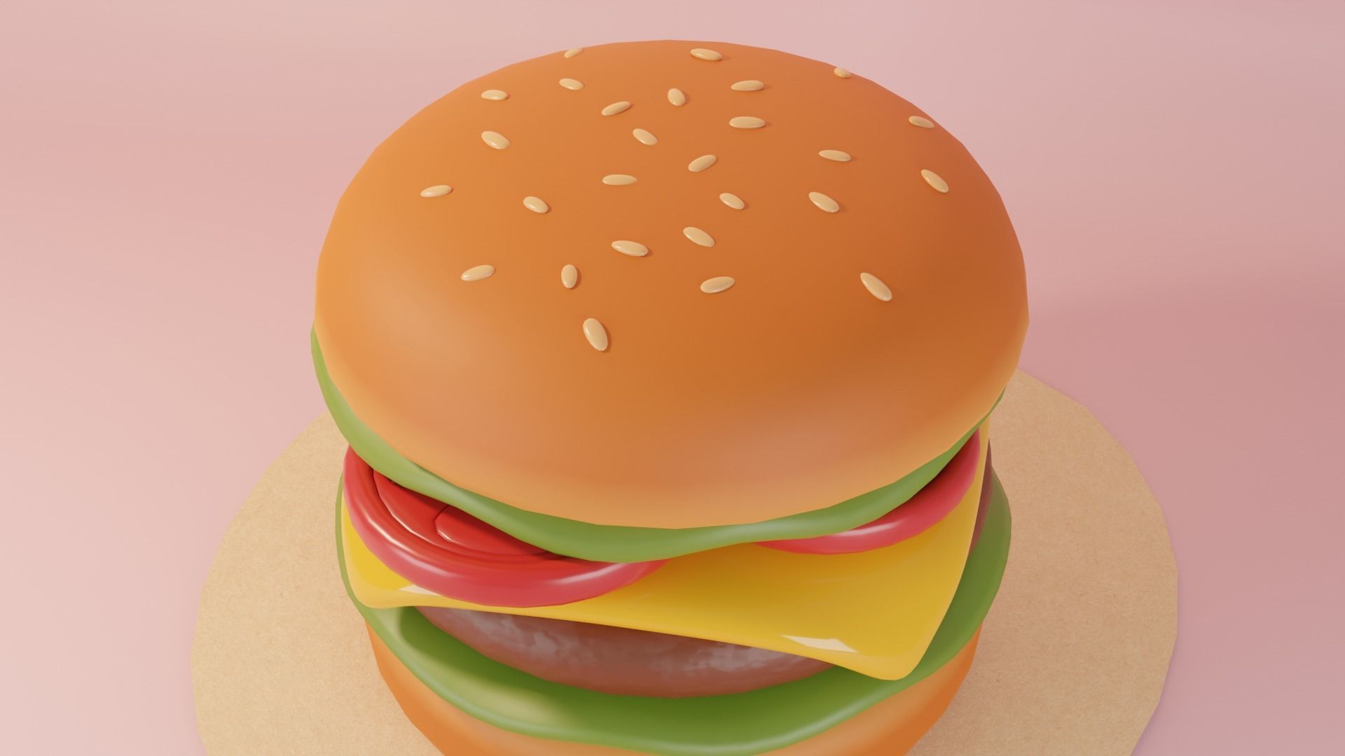 Hamburger 3D model_2