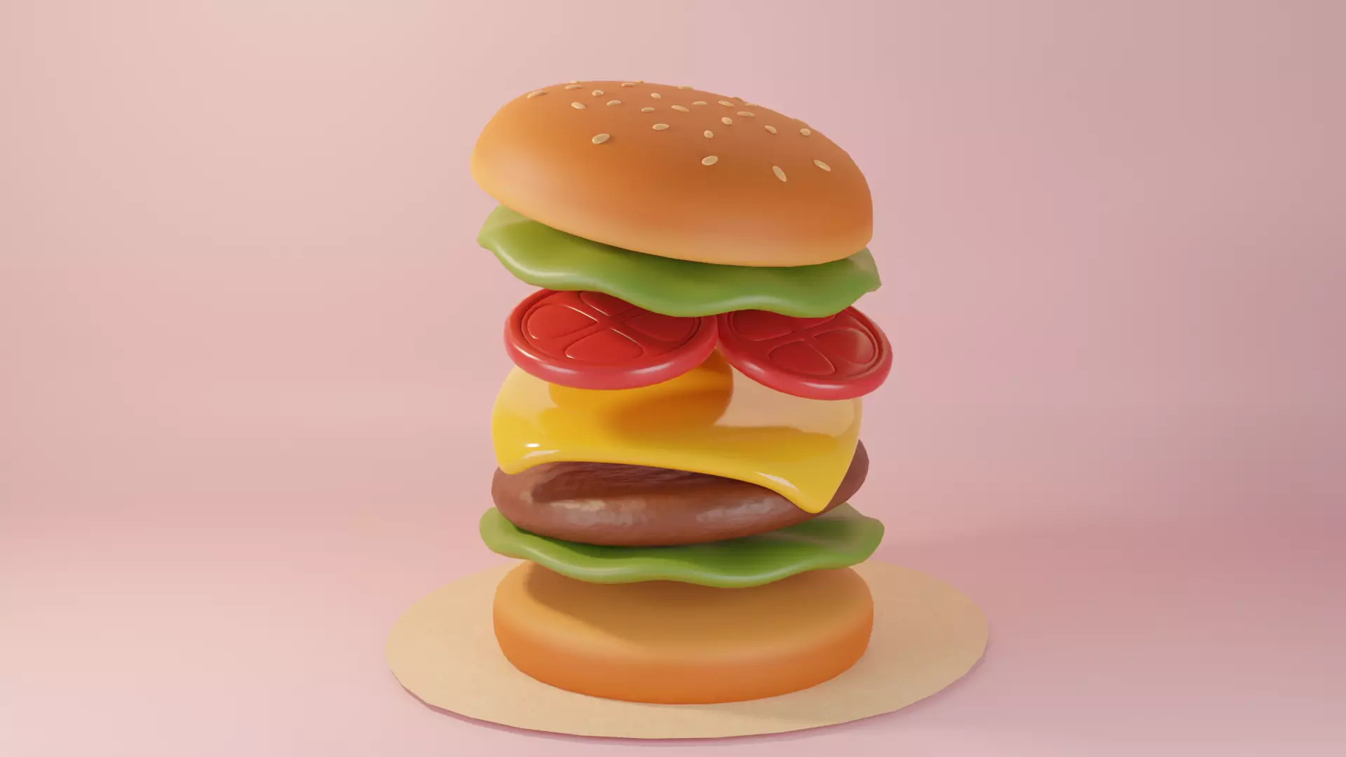 Hamburger 3D model_0