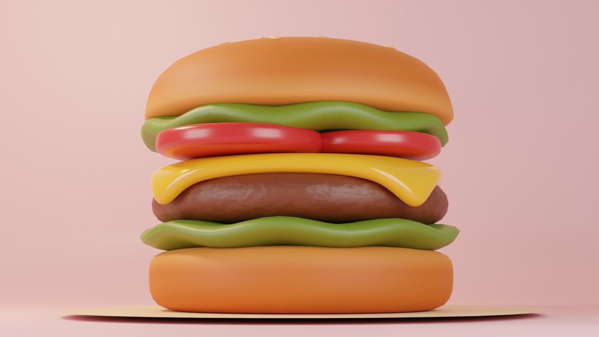 Hamburger 3D model_3