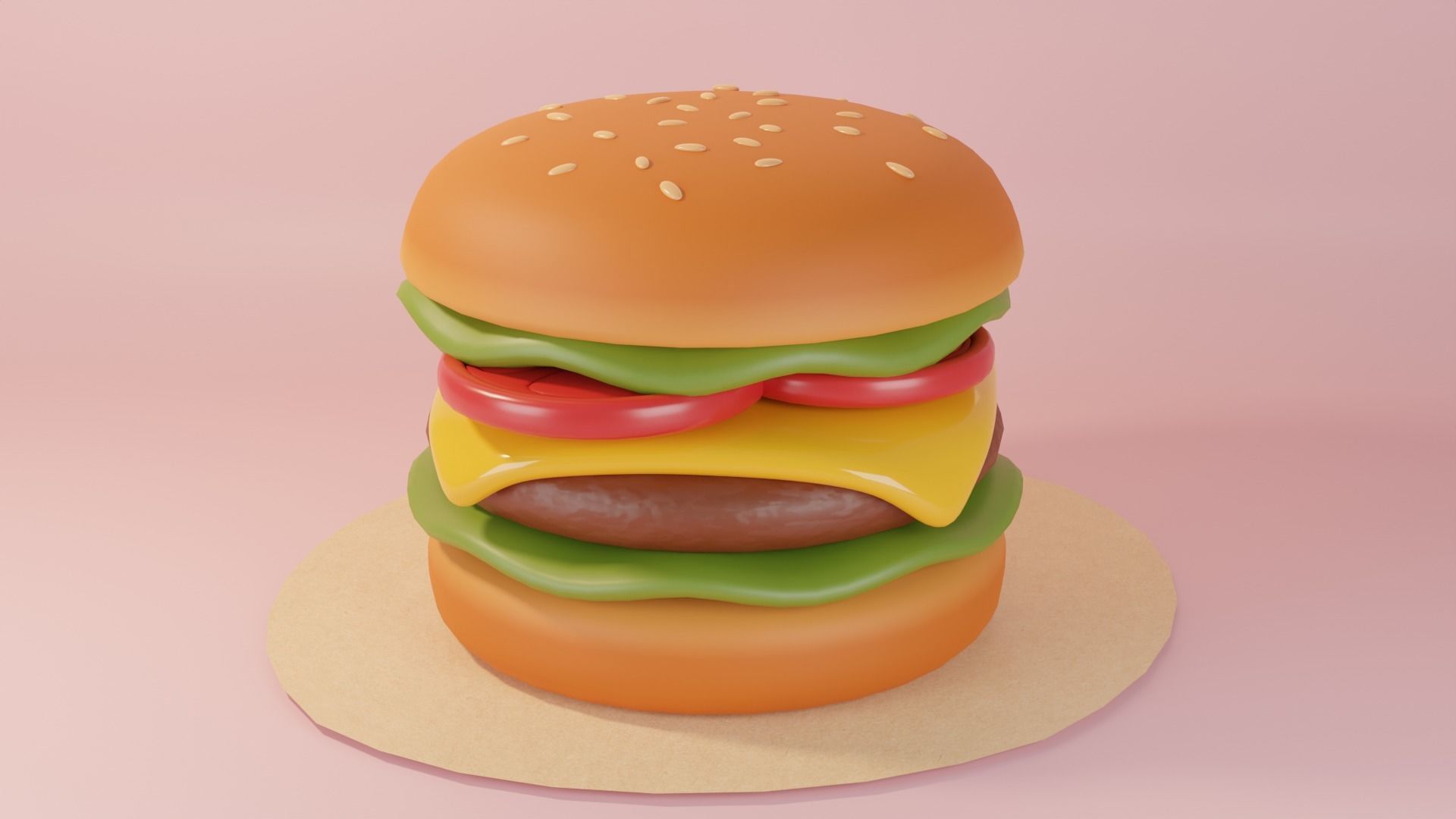 Hamburger 3D model_1