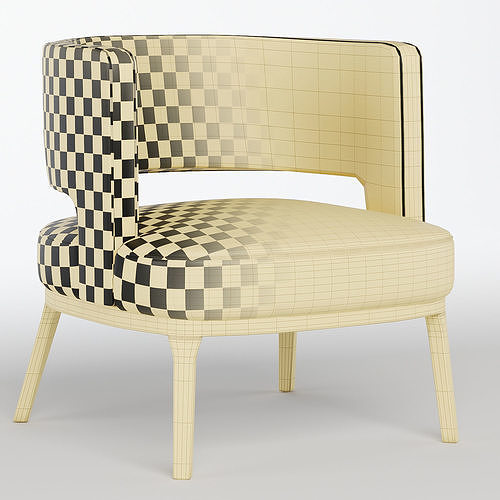 Armchair Laguna 3D model 7
