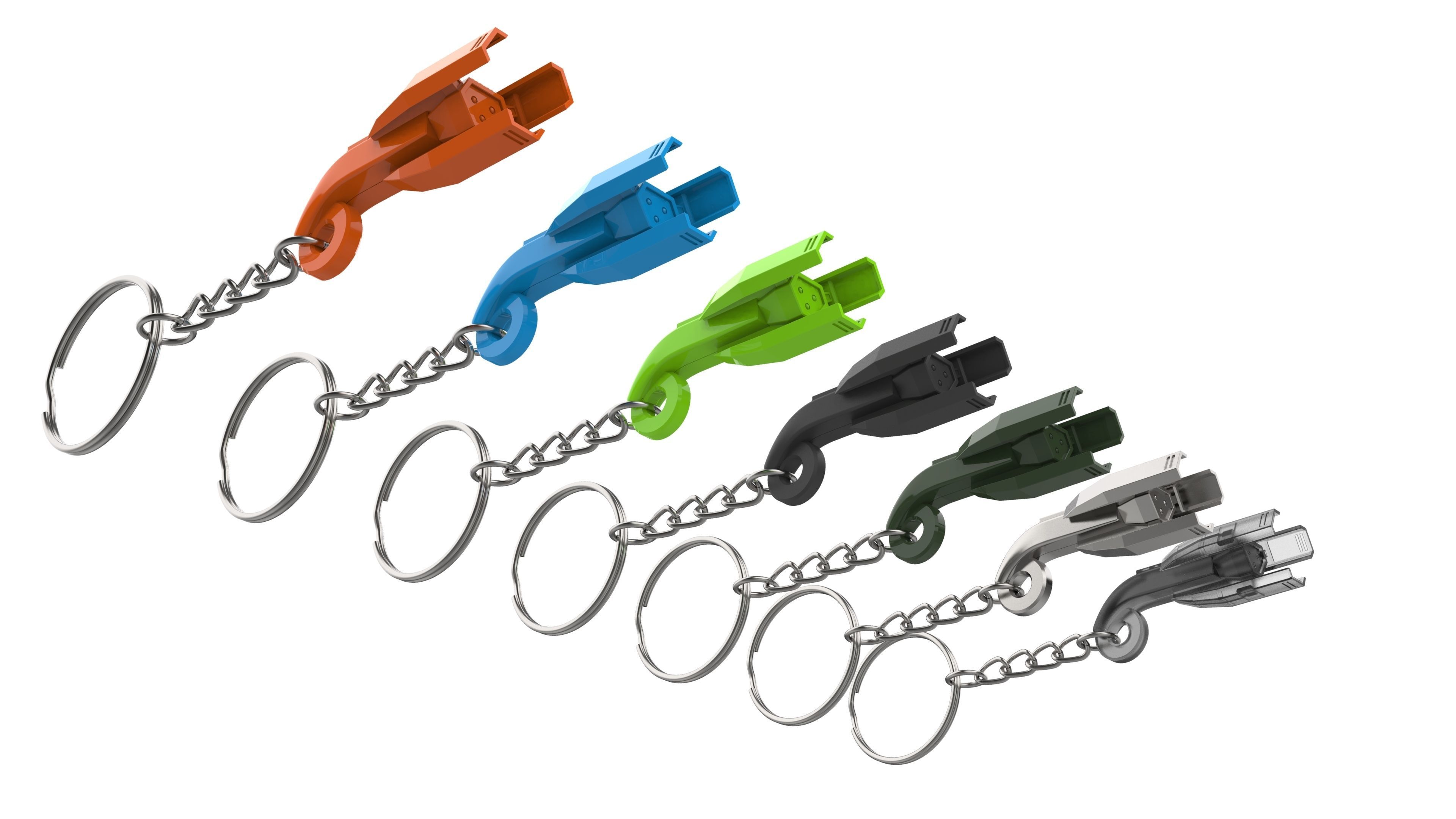 Keychain - Lex Luthor Quantum Device - Printable model - STL 3D print model_15