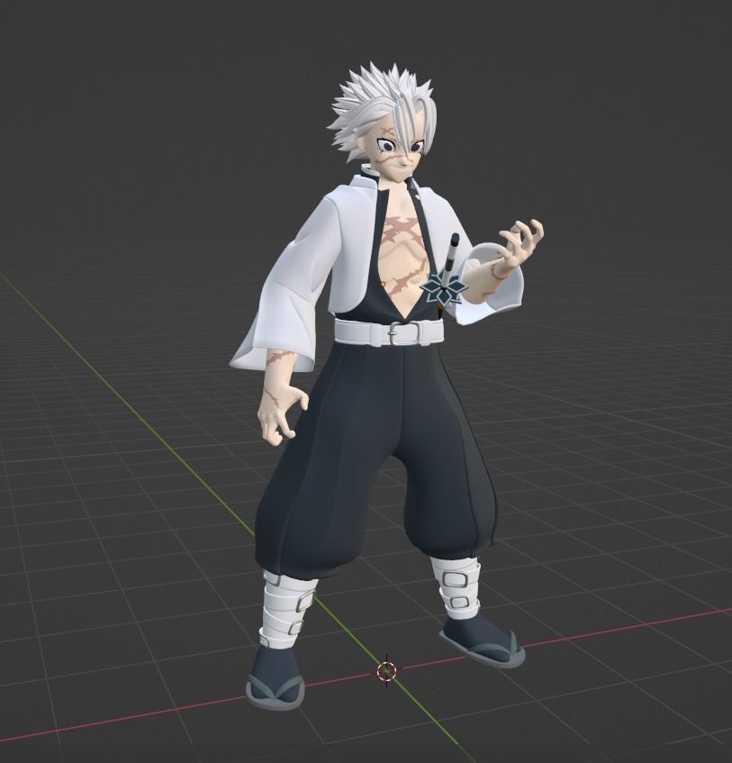 Sanemi Shinazugawa - Demon Slayer 3D model_8
