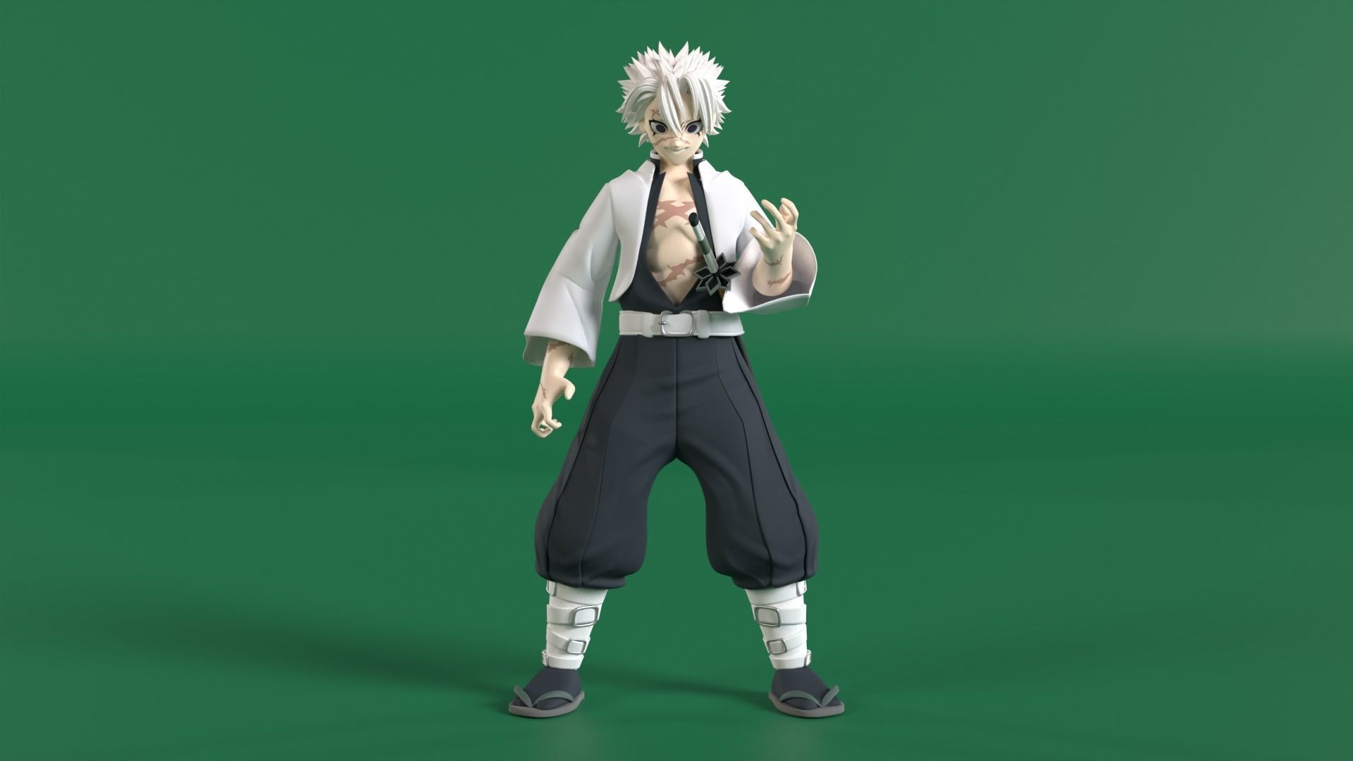 Sanemi Shinazugawa - Demon Slayer 3D model_5