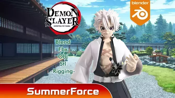 Sanemi Shinazugawa - Demon Slayer 3D model