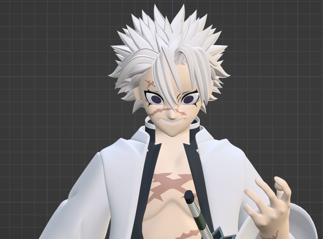 Sanemi Shinazugawa - Demon Slayer 3D model_11