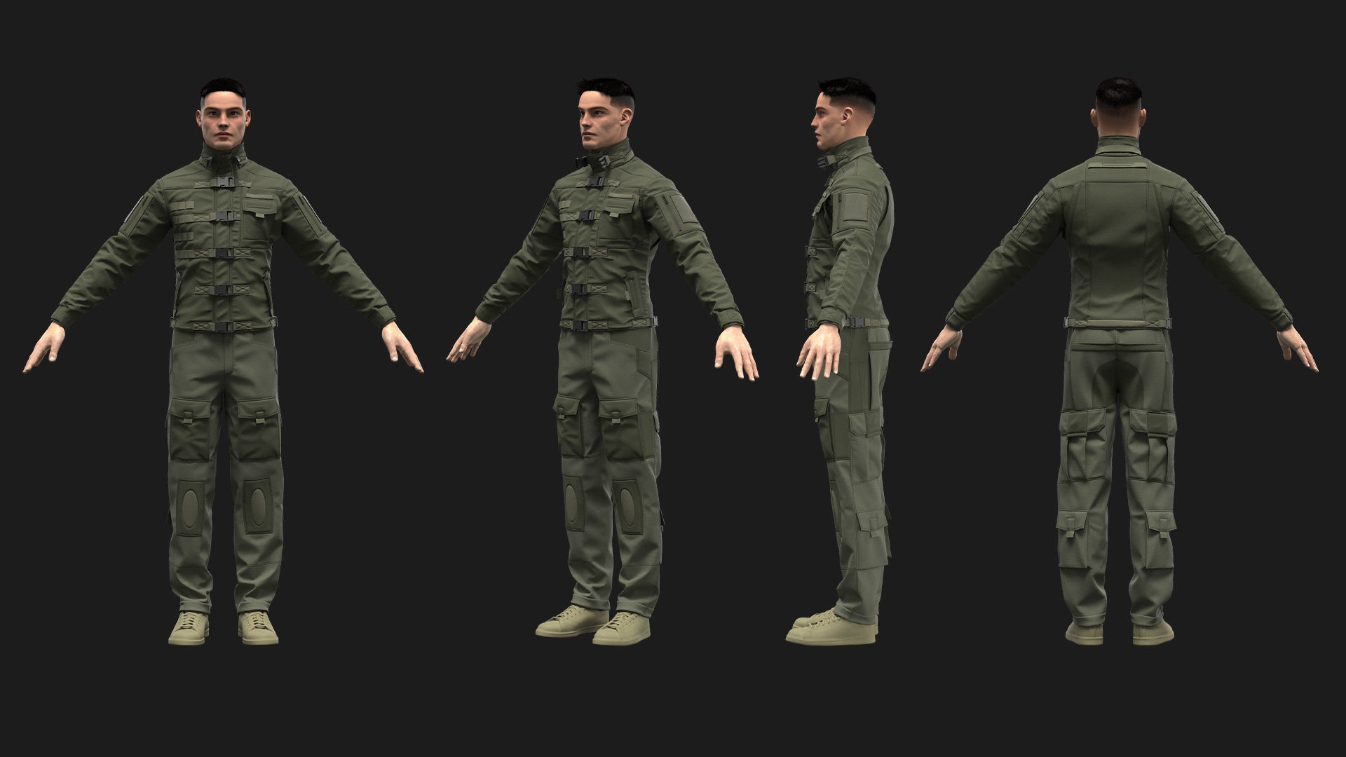 Tactical Outfit Marvelous Designer Clo 3D project 3D model_1