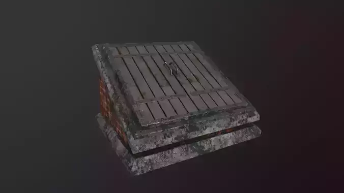 Cellar Door 3D Model Low-poly 3D model