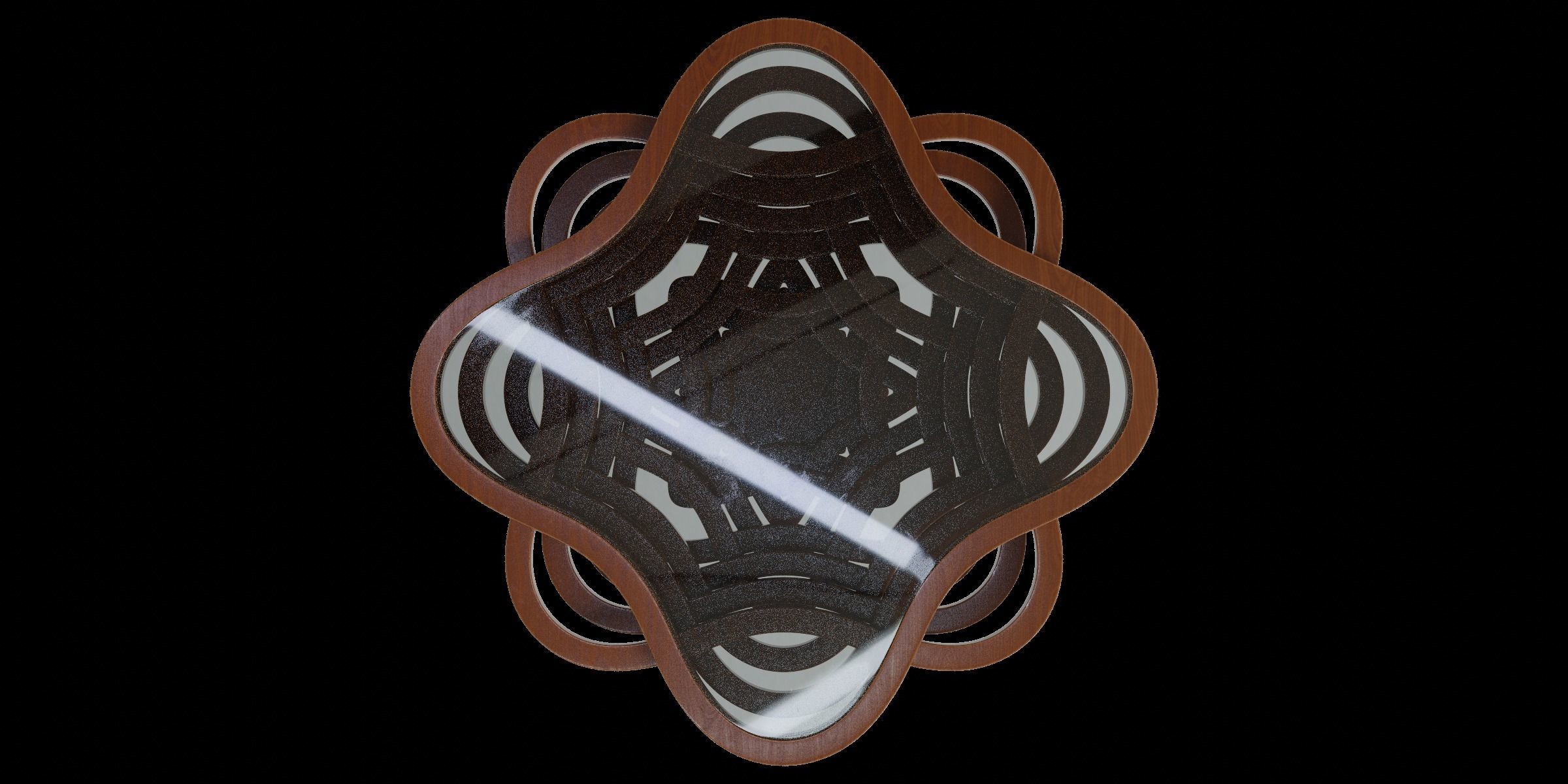 Curved Rhombus Coffee Table 3D model_8