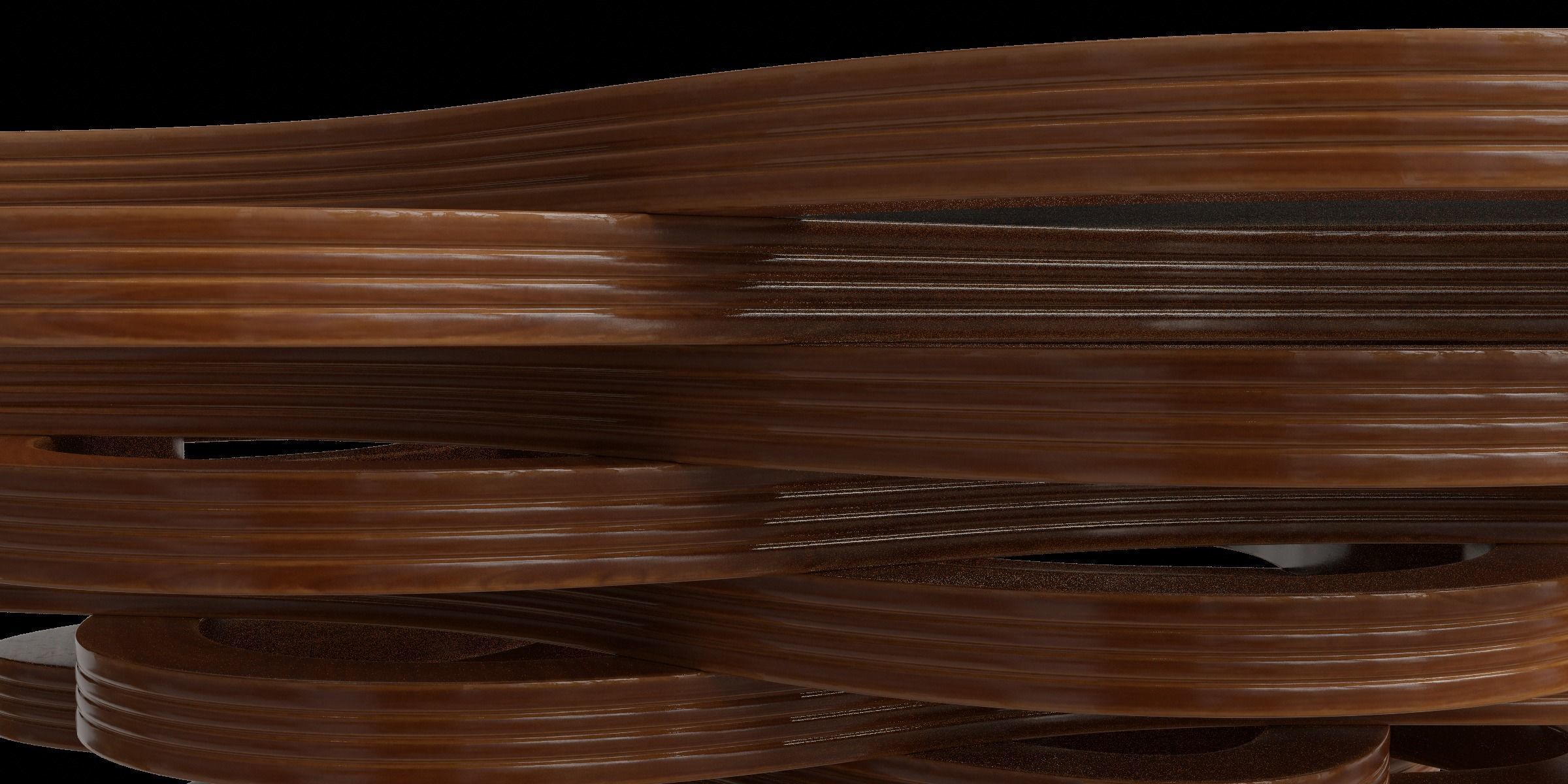 Curved Rhombus Coffee Table 3D model_9