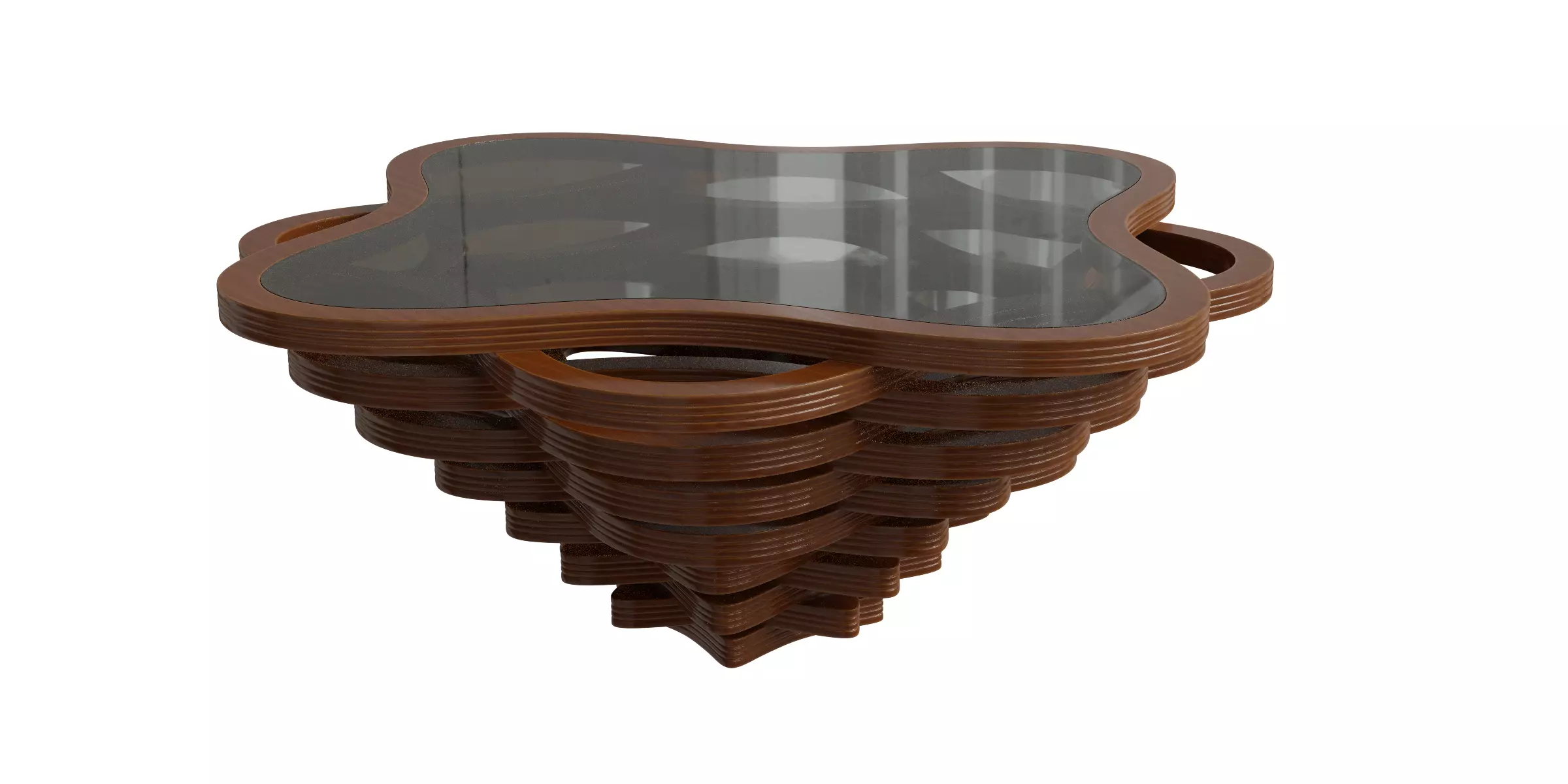 Curved Rhombus Coffee Table 3D model_0