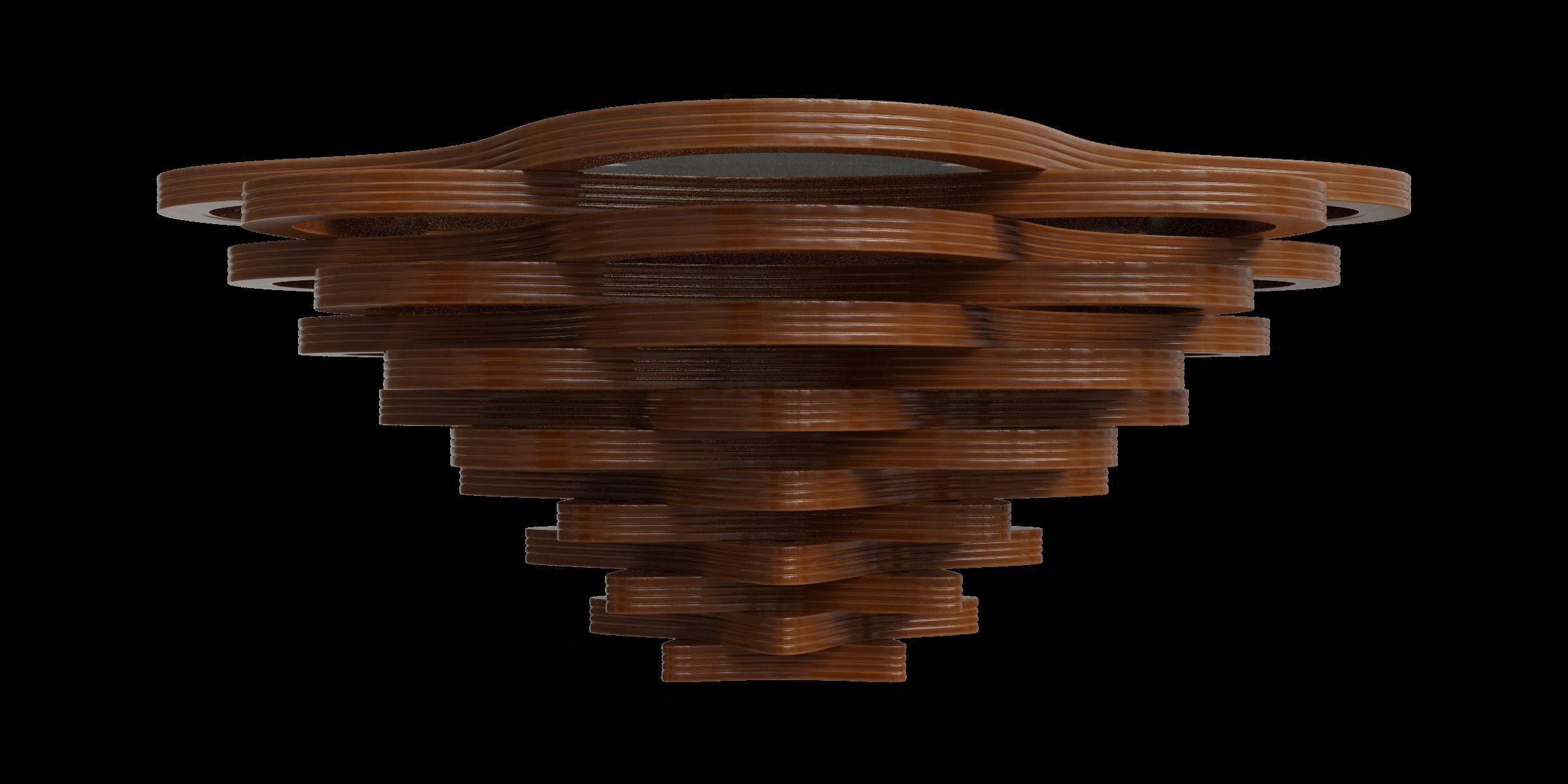 Curved Rhombus Coffee Table 3D model_4