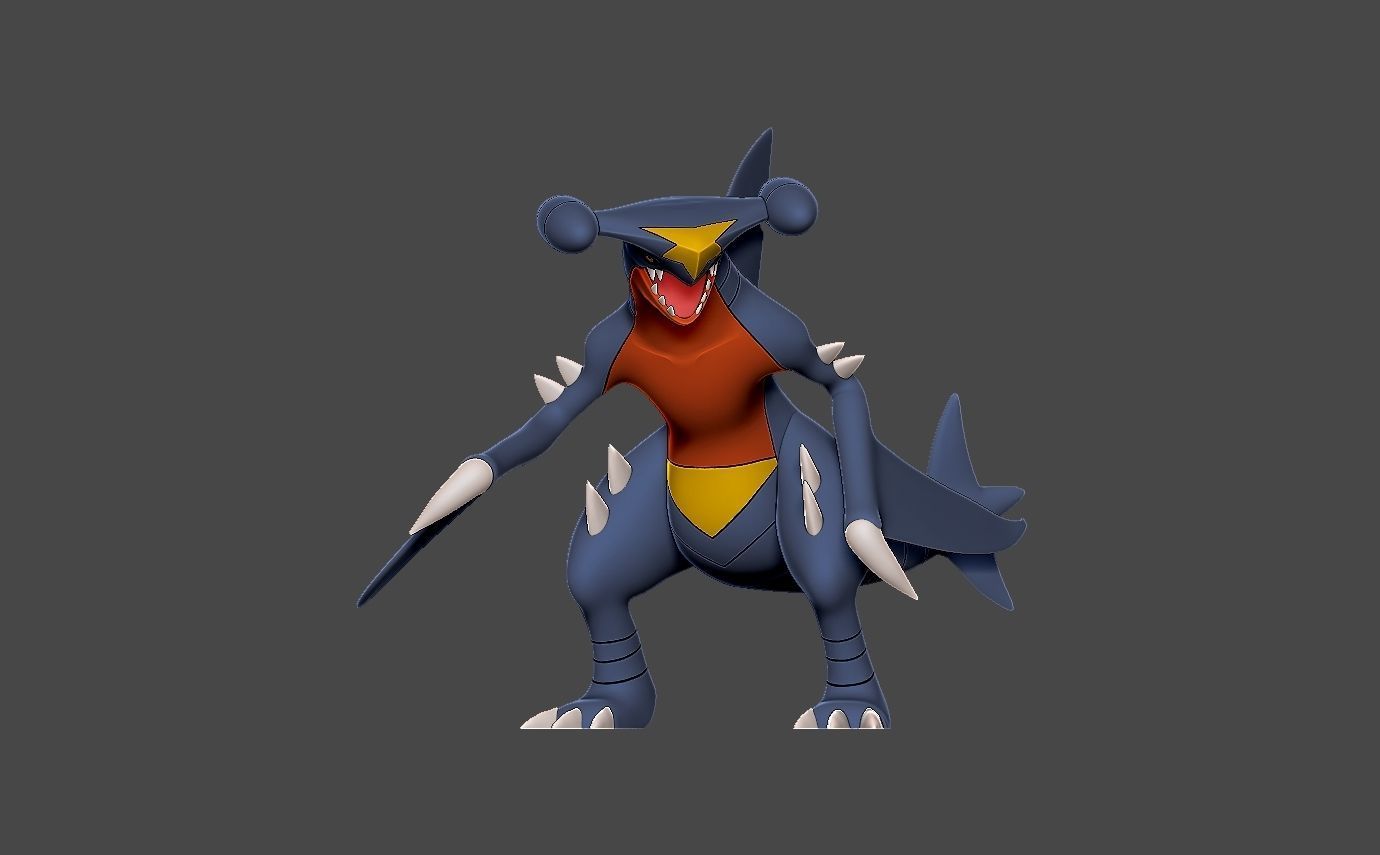 Pokemon gible evolution line 3D model 3D printable CGTrader