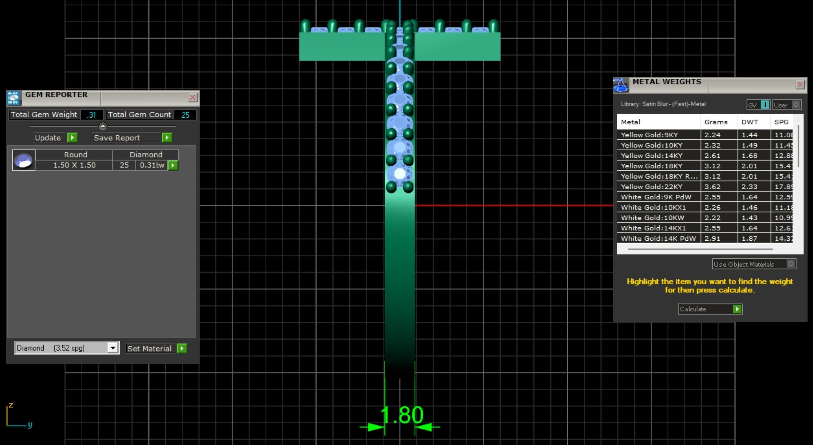 Cross Ring With Diamonds 3D print model_4