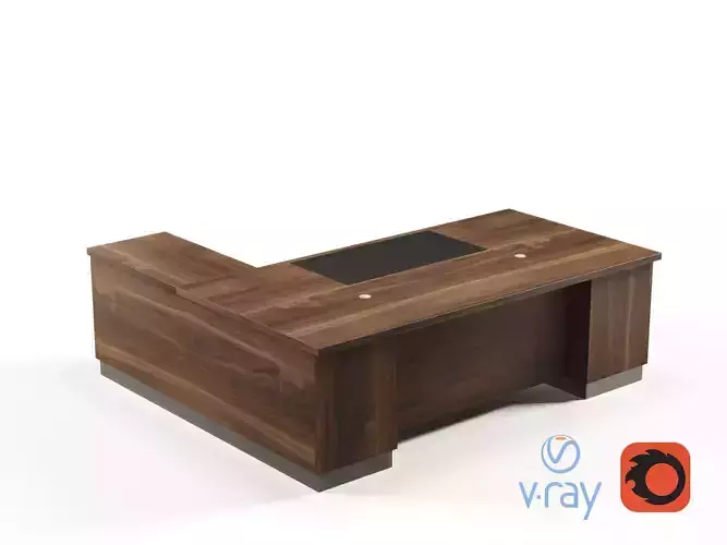 Modern Office Desk With Side Cabinet File For Director 