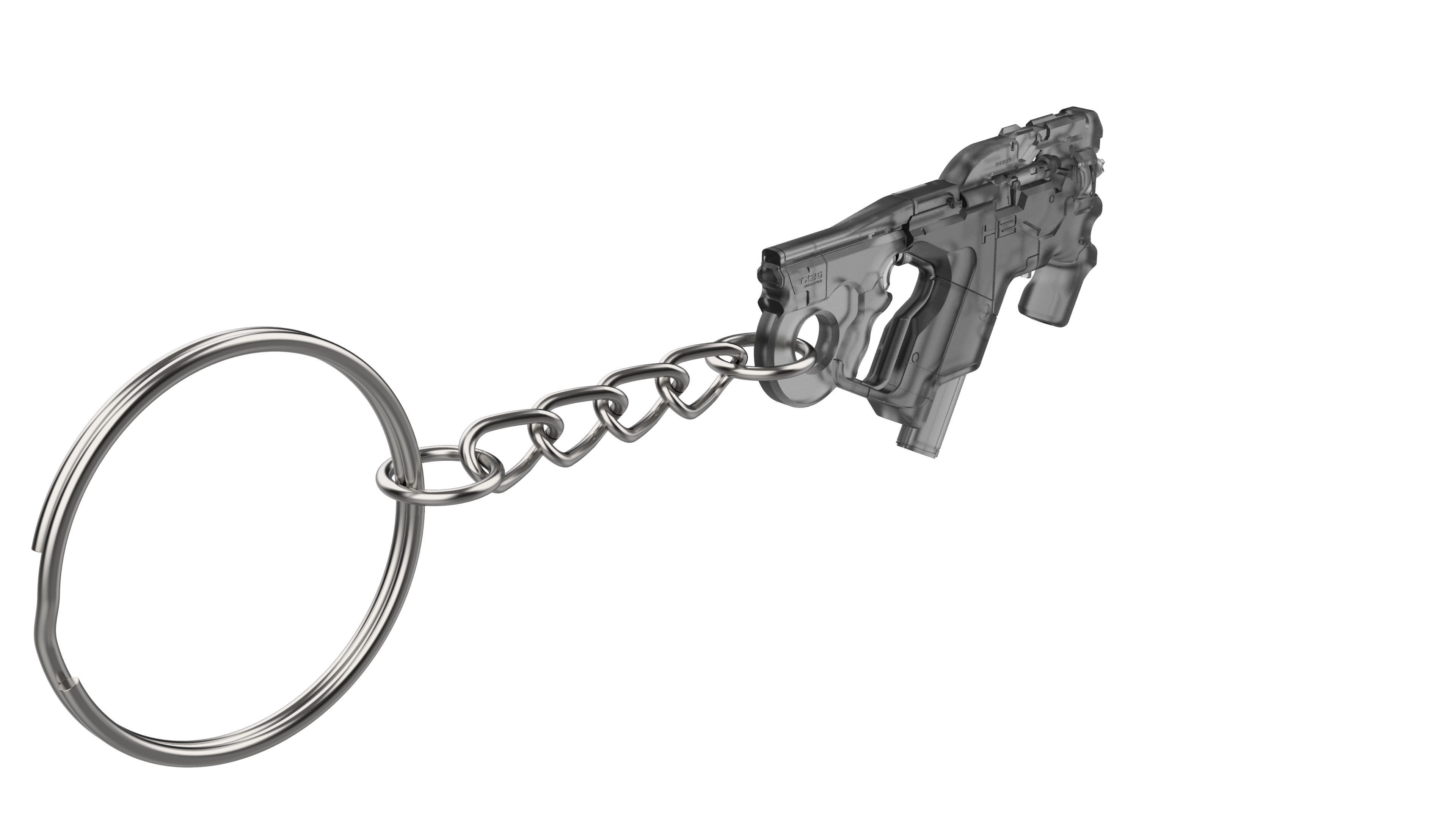 Keychain - M-25 Hornet Cannon - Mass Effect - Printable - STL  3D print model_4