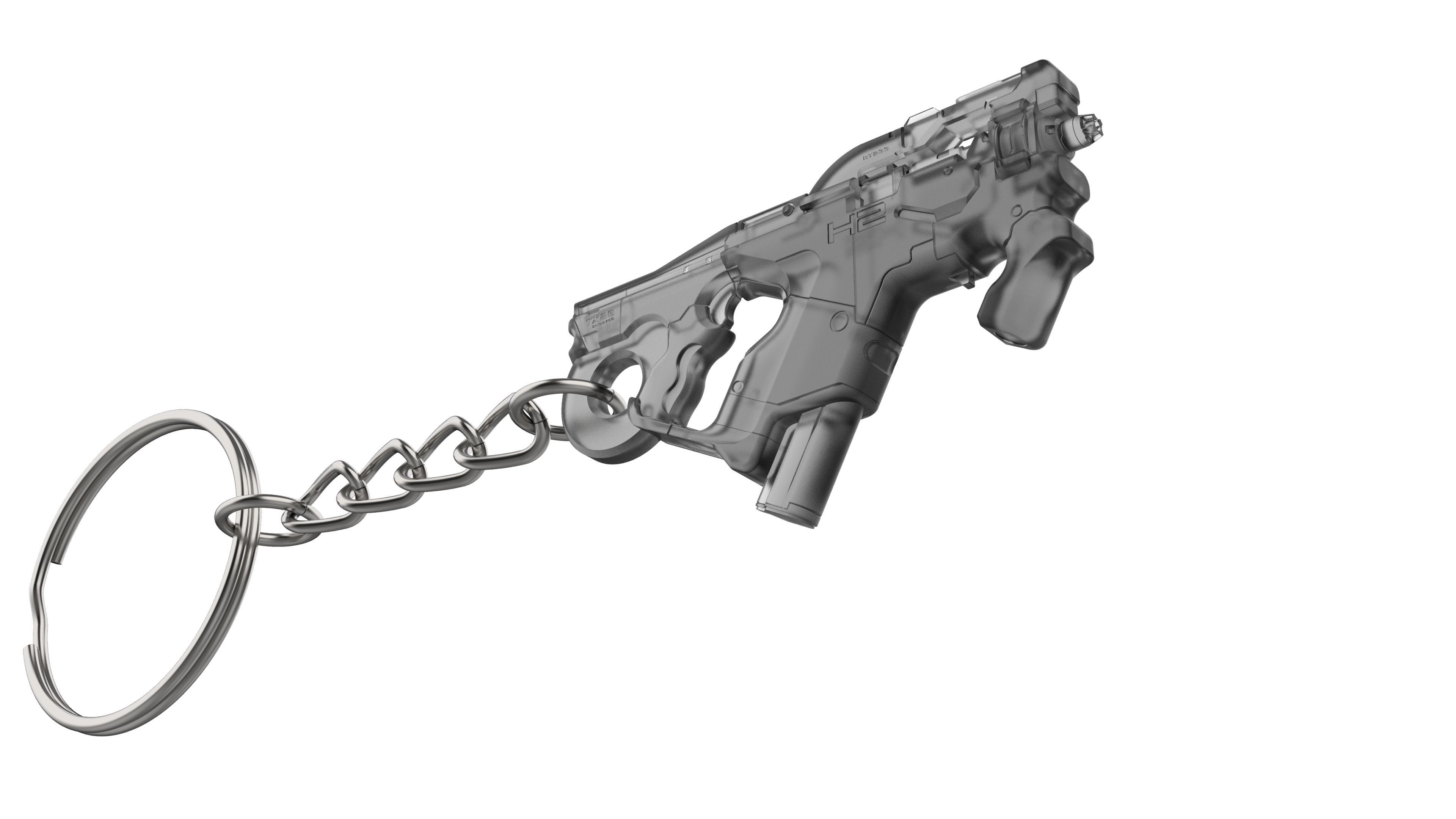 Keychain - M-25 Hornet Cannon - Mass Effect - Printable - STL  3D print model_8