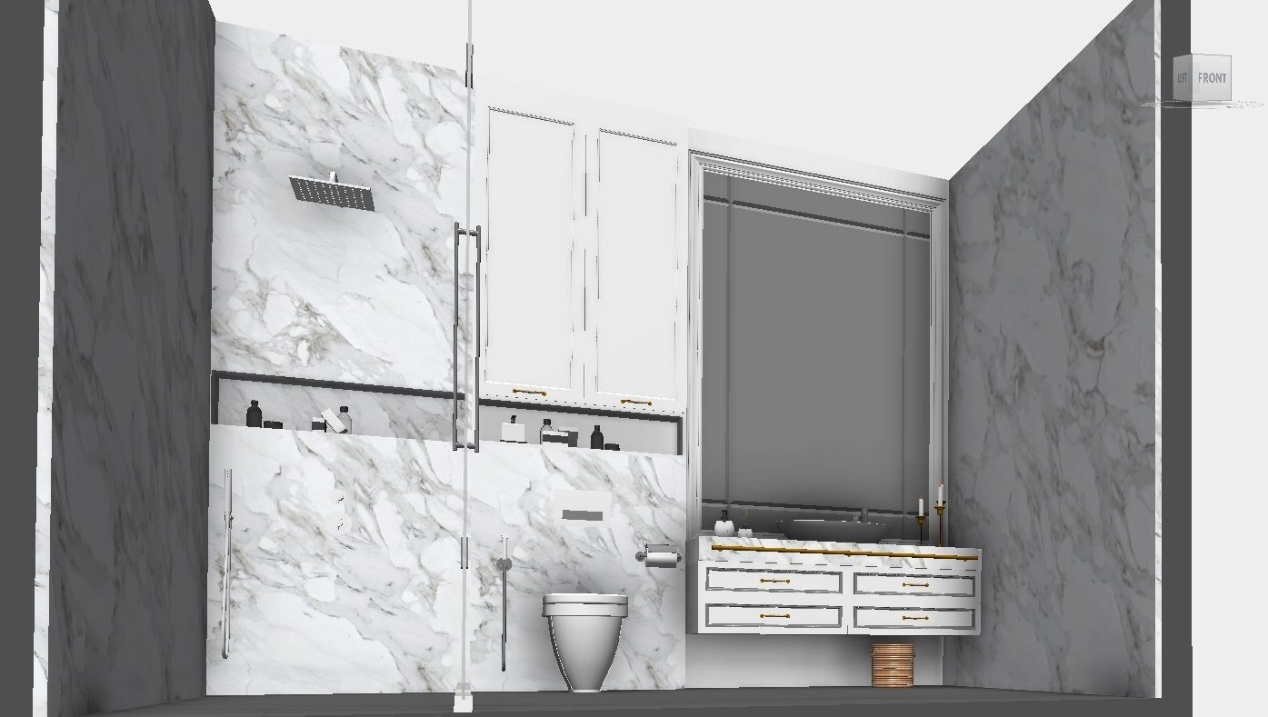 Bathroom design revit family 3D model CGTrader