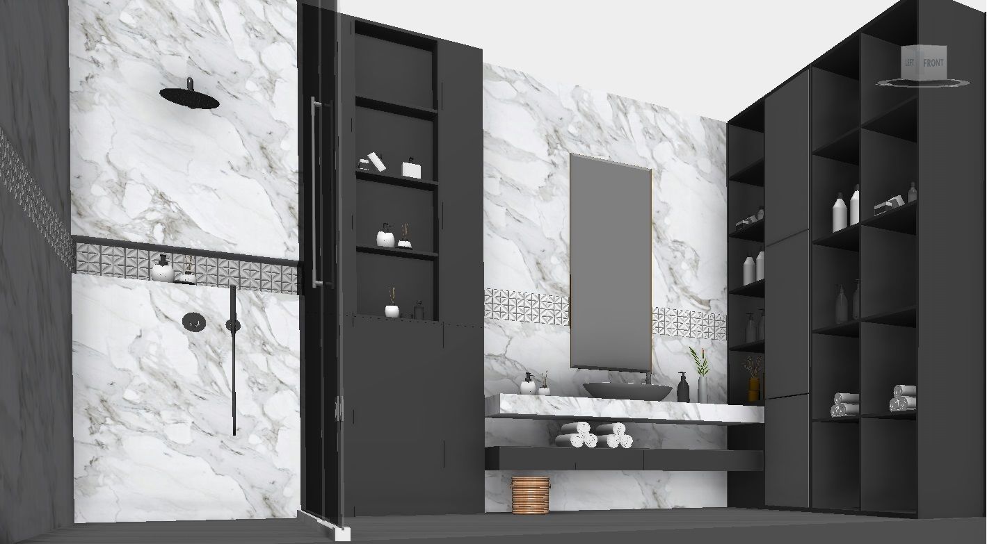 Bathroom design revit family 3D model CGTrader