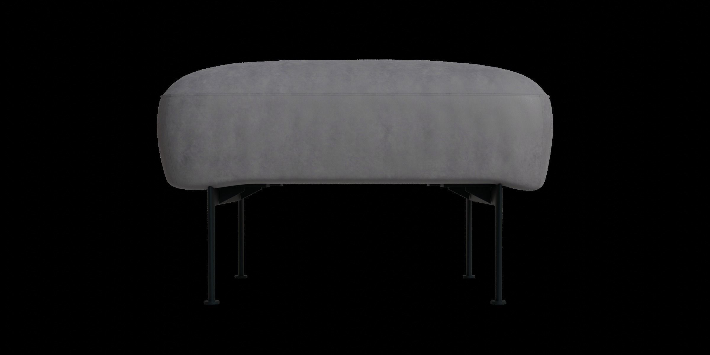 Footstool Gray Color 3D model_6