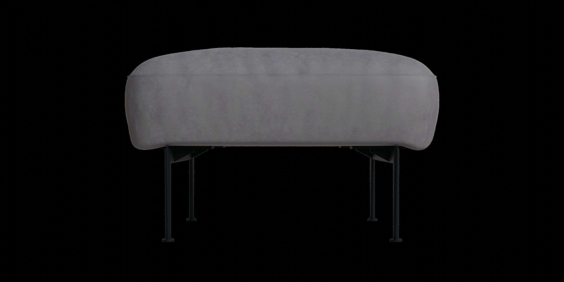 Footstool Gray Color 3D model_4