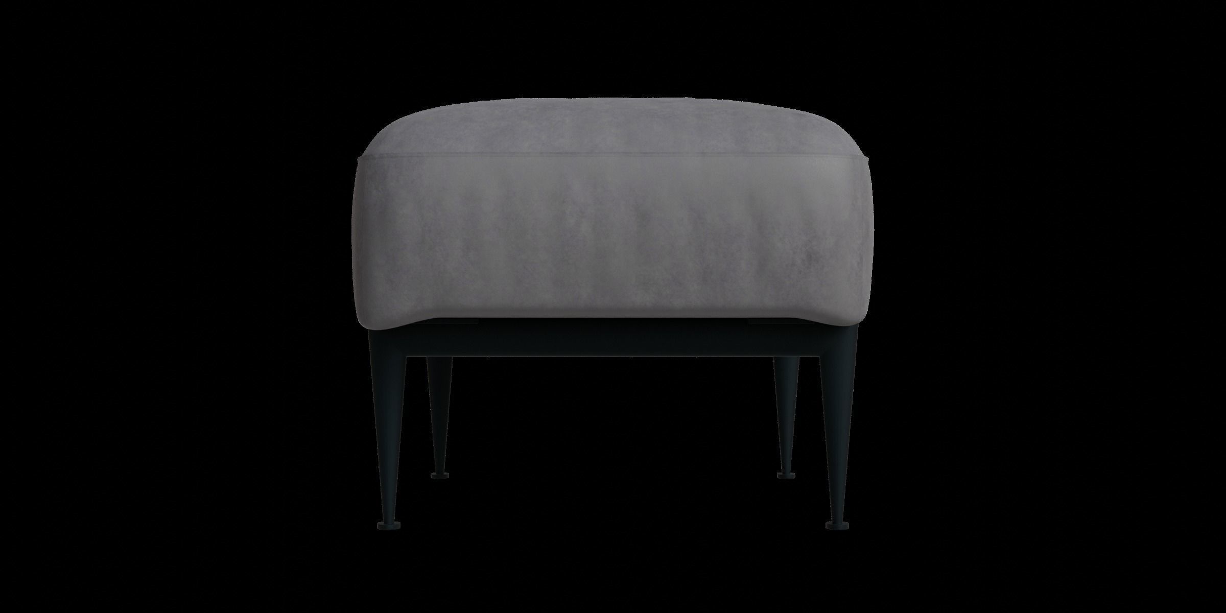 Footstool Gray Color 3D model_5