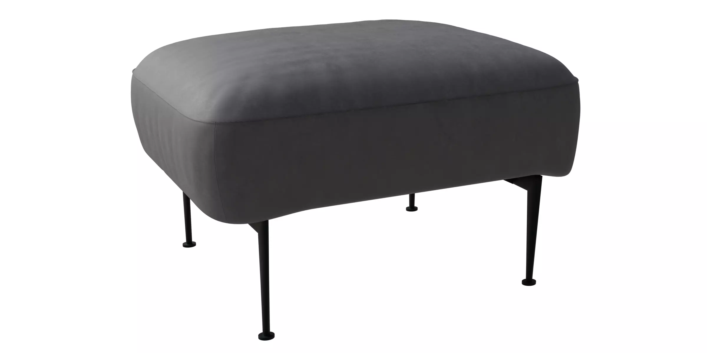 Footstool Gray Color 3D model_0