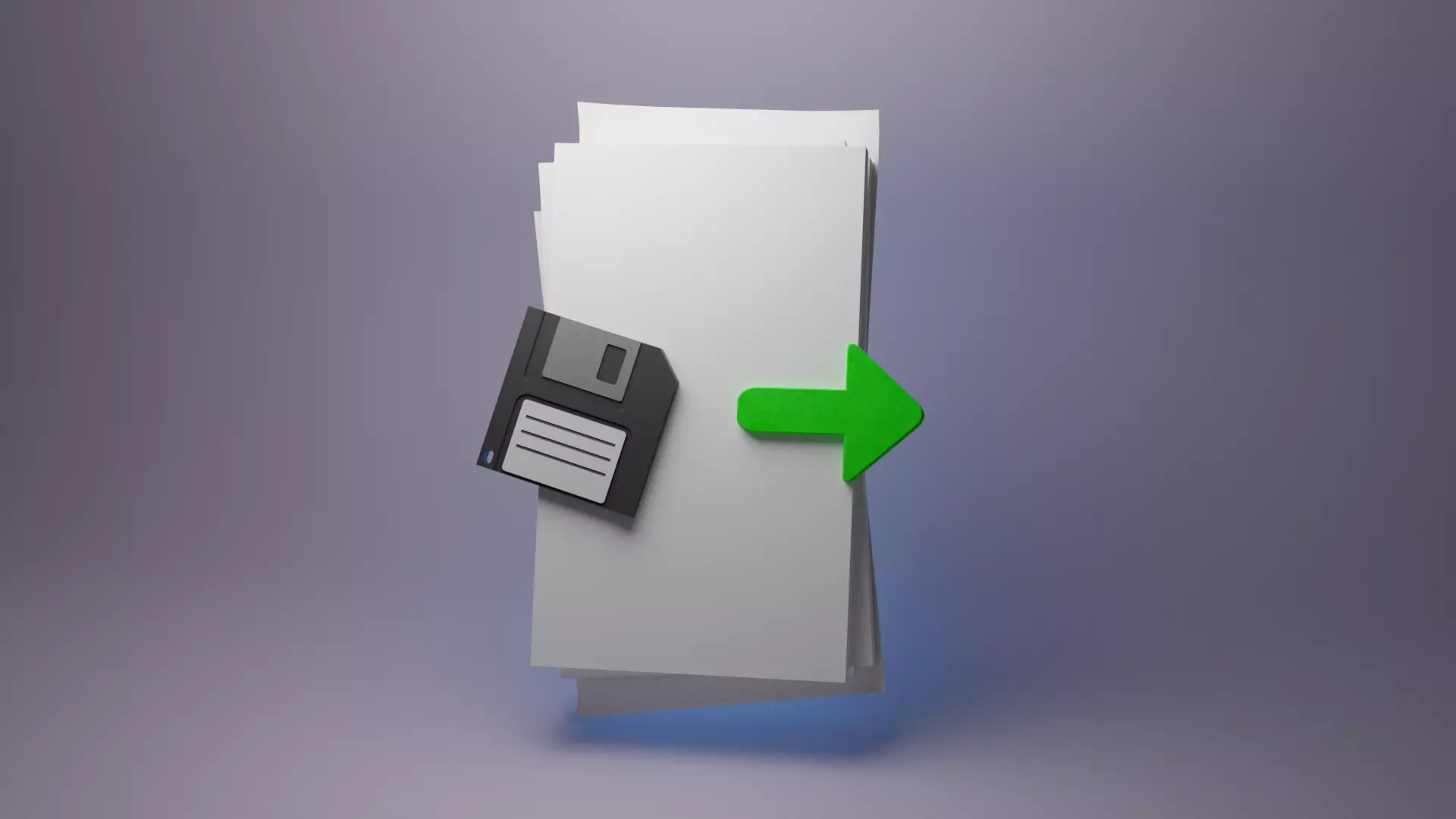 documents with array and save disc Free 3D model_0