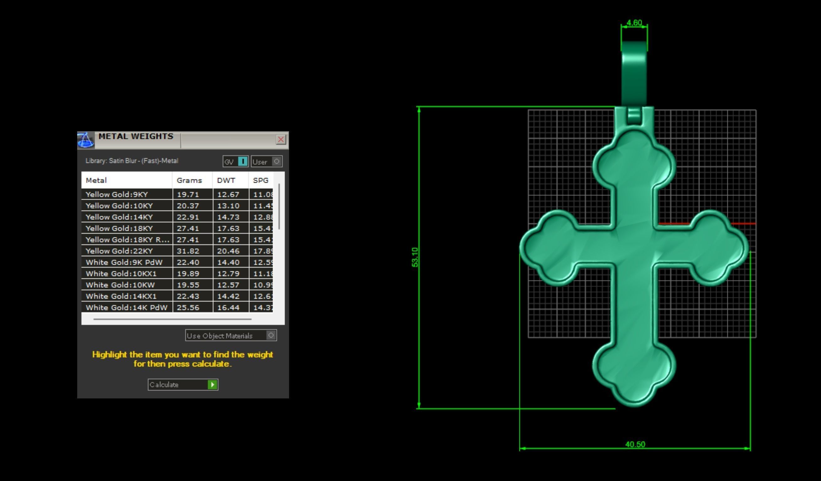 Cross Pendant Classic with Enamel 3D print model_7