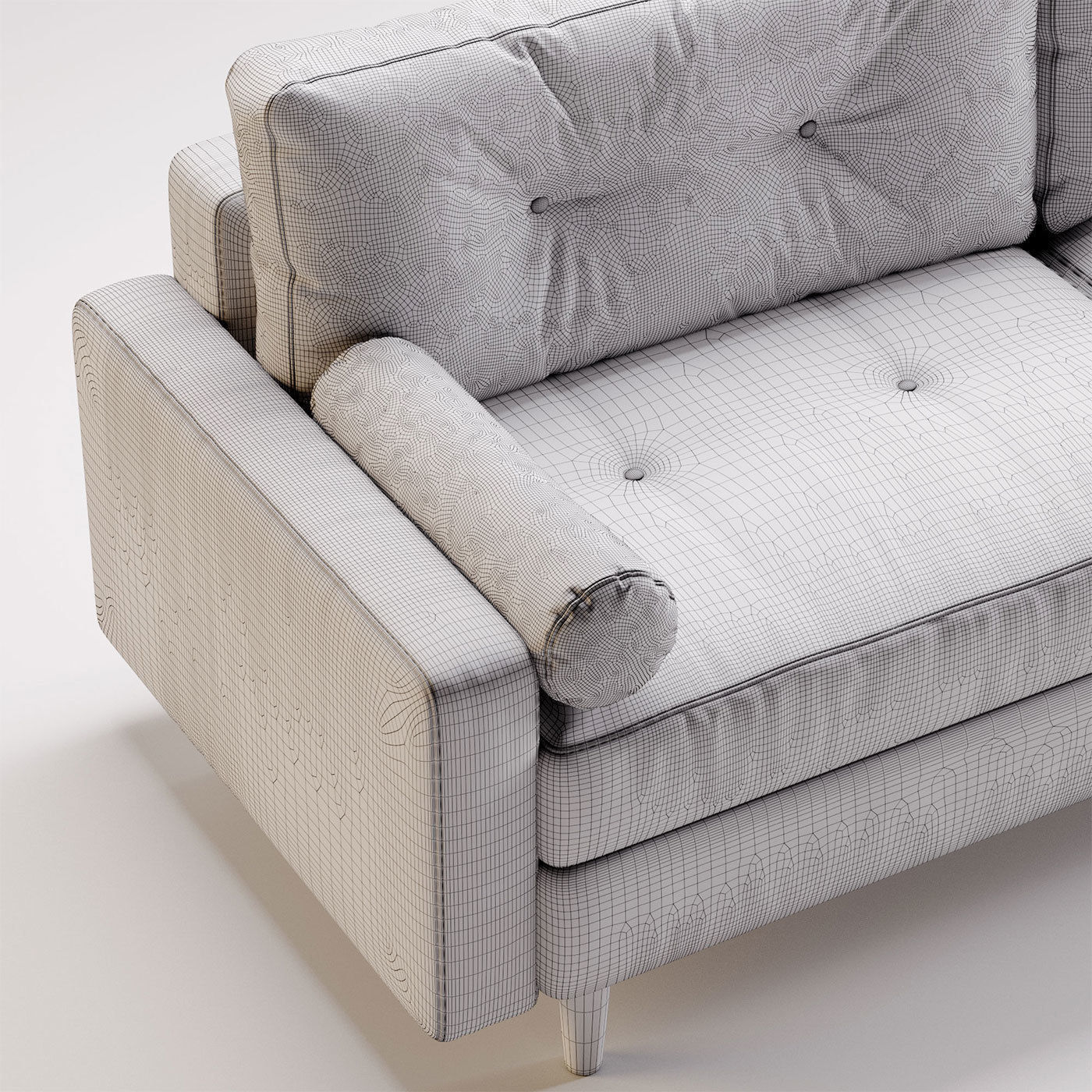 Sofa Deans Sherst Gray 3D model_2