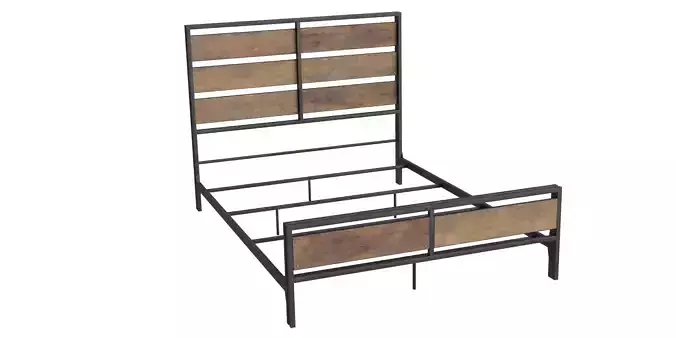 Industrial Farmhouse Queen Bed