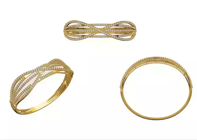 Women Bangle Bracelet STL JCD Details