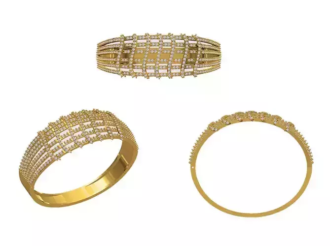 Women Bangle Bracelet STL JCD Details