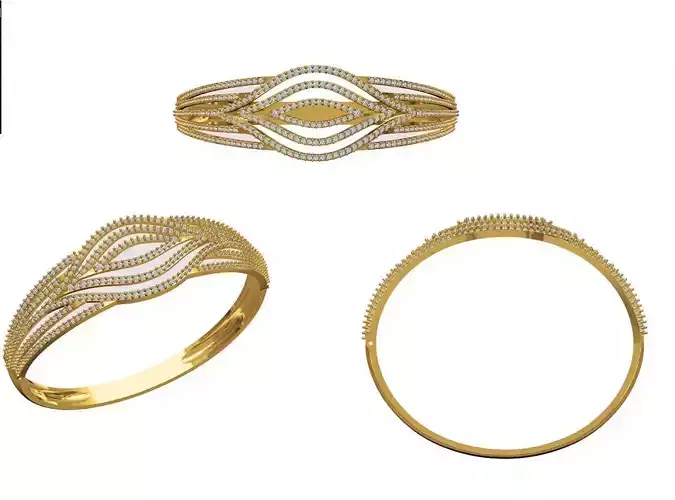 Women Bangle Bracelet STL JCD Details