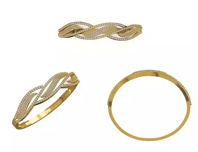 Women Bangle Bracelet STL JCD Details
