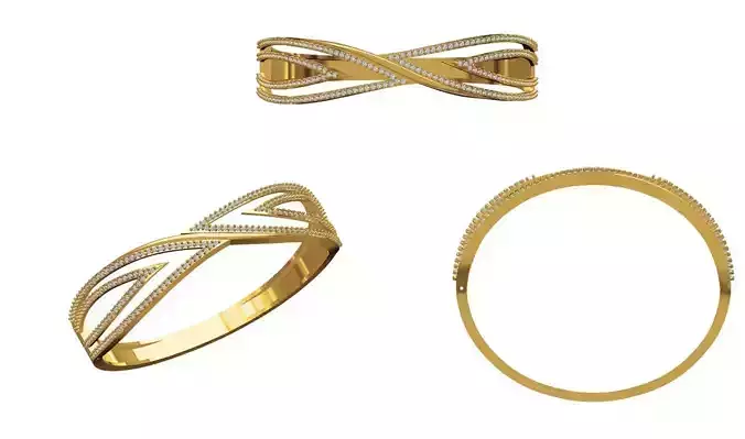 Women Bangle Bracelet STL JCD Details