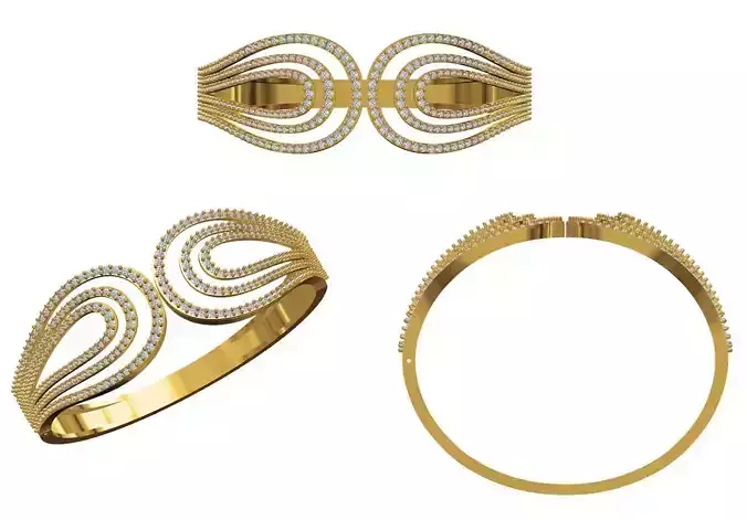 Women Bangle Bracelet STL JCD Details