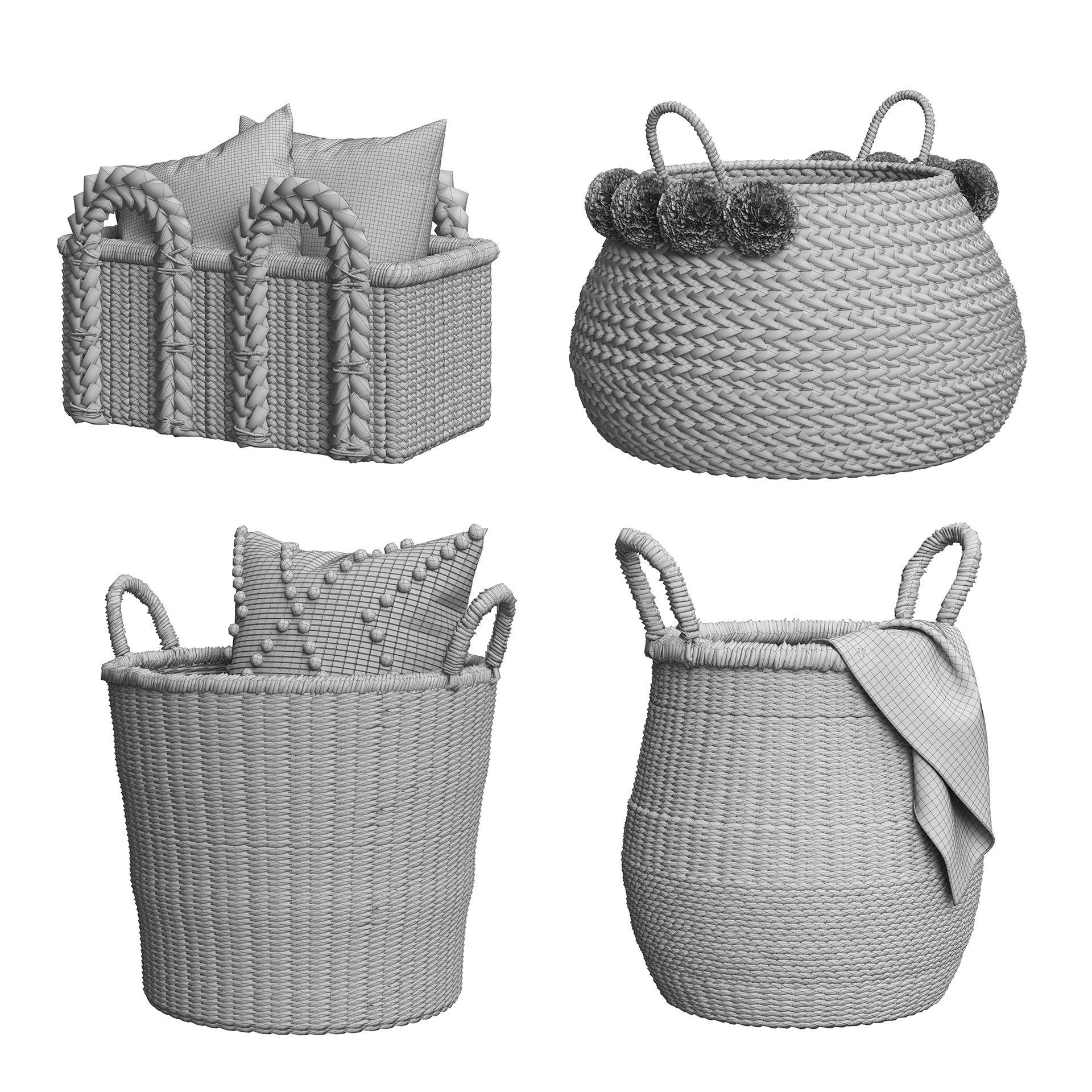 Baskets Set 21 3D model_6