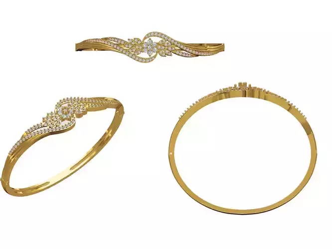 Women Bangle Bracelet STL JCD Details