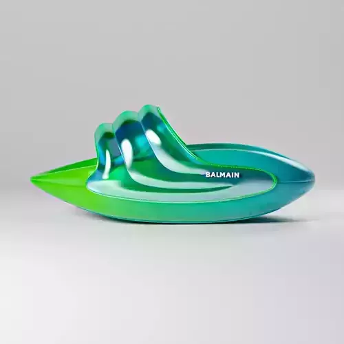 Balmain Sandals Mules Sneakers Green