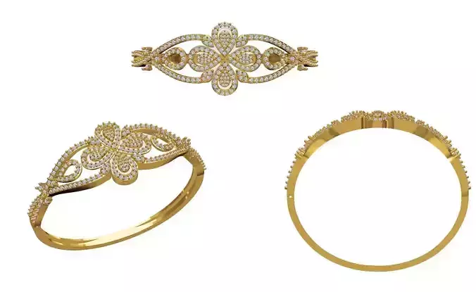 Women Bangle Bracelet STL JCD Details