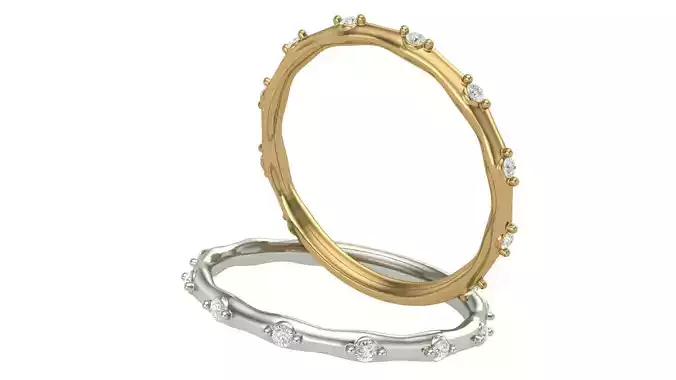 Eternity Ring in Bamboo Design