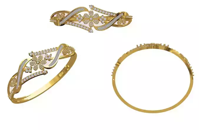 Women Bangle Bracelet STL JCD Details
