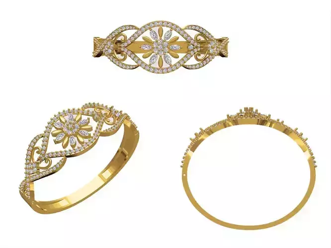 Women Bangle Bracelet STL JCD Details